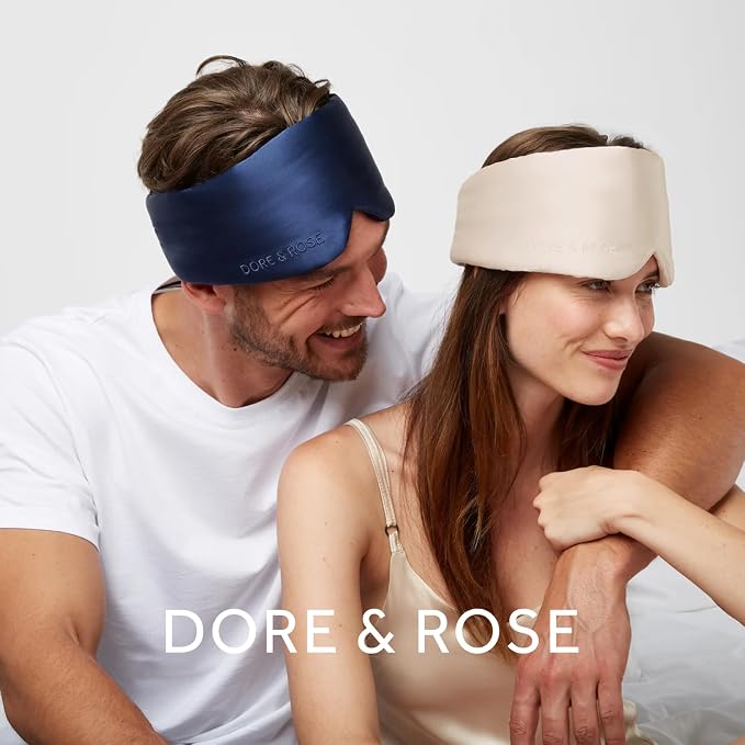 Dore & Rose Deep Sleep Mask Light Blocking, 23 Momme Mulberry Silk Eye Mask - Image 7
