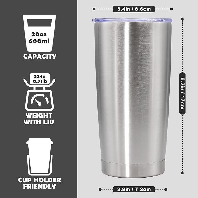 20oz Tumbler Stainless Steel Tumbler Cup - Image 4