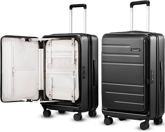 LUGGEX Checked Luggage with Spinner Wheels, FLO5 Expandable Polycarbonate Hard by LuggeXLUGGAGE