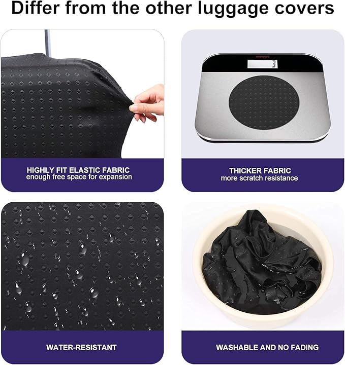 7-mi Travel Luggage Cover Protector, Washable Suitcase Protector Anti-scratch - Image 4