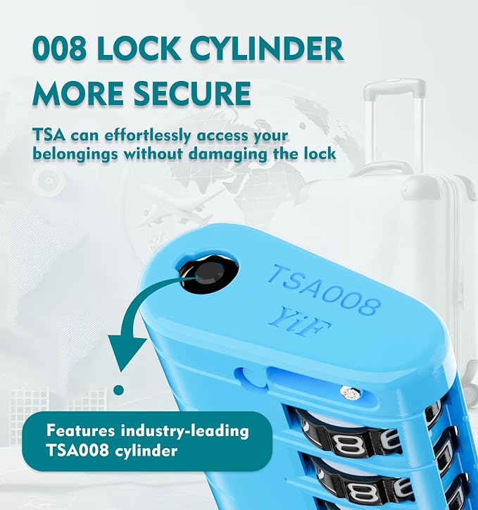 ANVIL TSA Approved Luggage Locks – High Security TSA008 Combination Travel Locks - Image 2