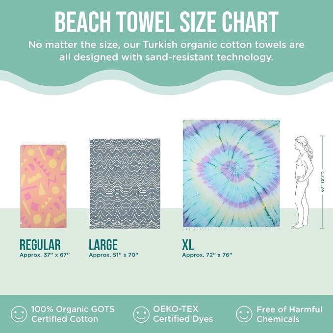 Sand Cloud Extra Large Turkish Beach Towel - Image 5