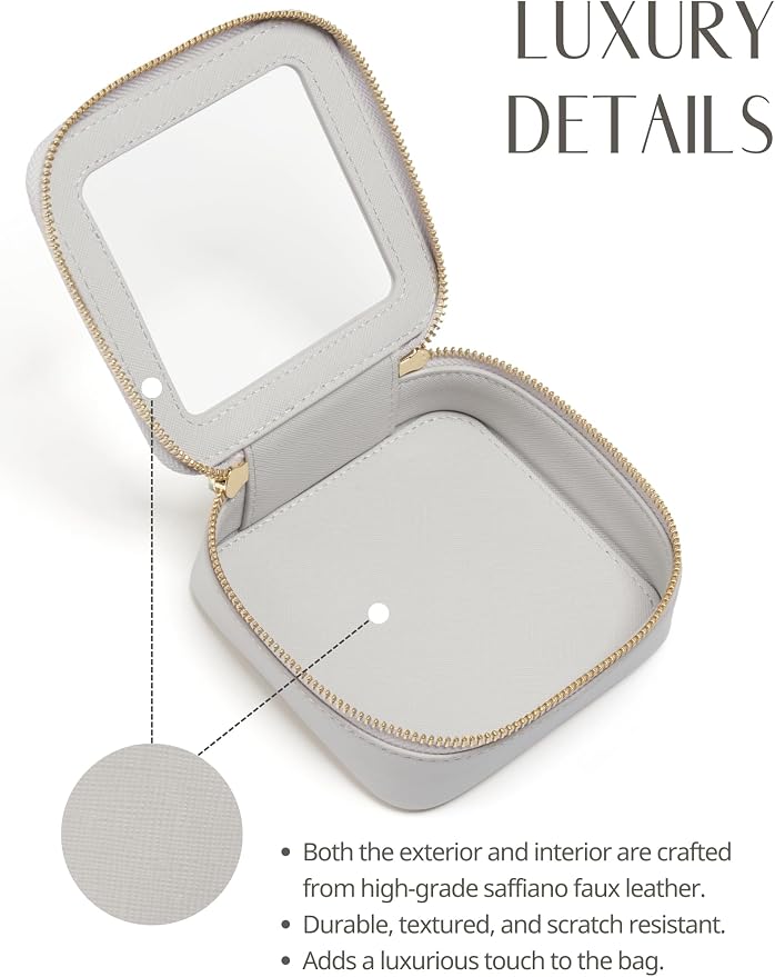 Popvibe Clear Makeup Bag Travel Cosmetic Case Transparent Toiletry Bag - Image 6