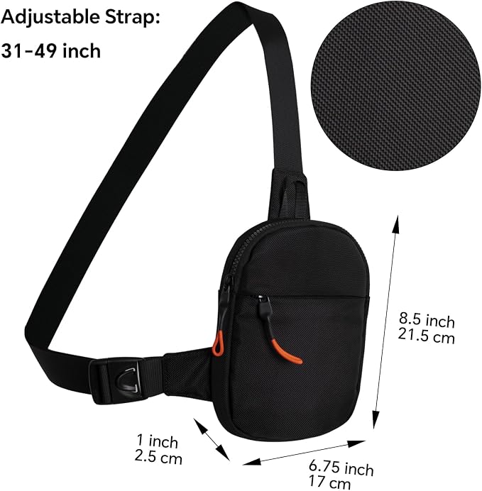 MJNUONE Mini Sling Bag for Men Outdoor Lightweight Small Crossbody Bag Women - Image 2