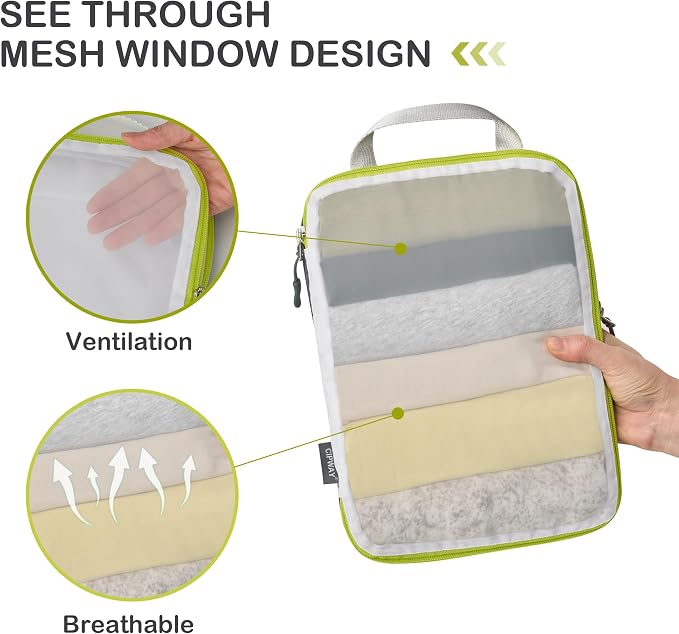 Cipway Mesh Compression Packing Cubes, Ultralight See Through Luggage Organizer - Image 2