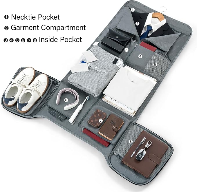 Hanke Carry on Garment Bags for Travel, Convertible Duffle Bag Luggage Bag - Image 7