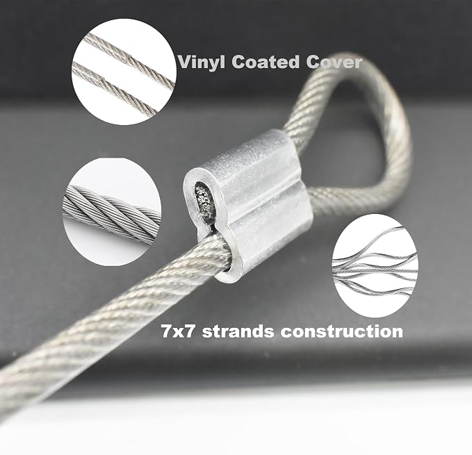 10 Pcs 5mm Wire 12 inch Vinyl Coated Stainless Steel Cable - Image 6