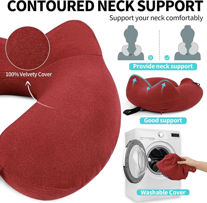 2 Pack Inflatable Travel Neck Pillows - Image 5