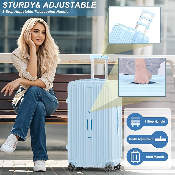 Krute Luggage Sets 2 Pieces PC+ABS Hardshell Suitcase - Image 3