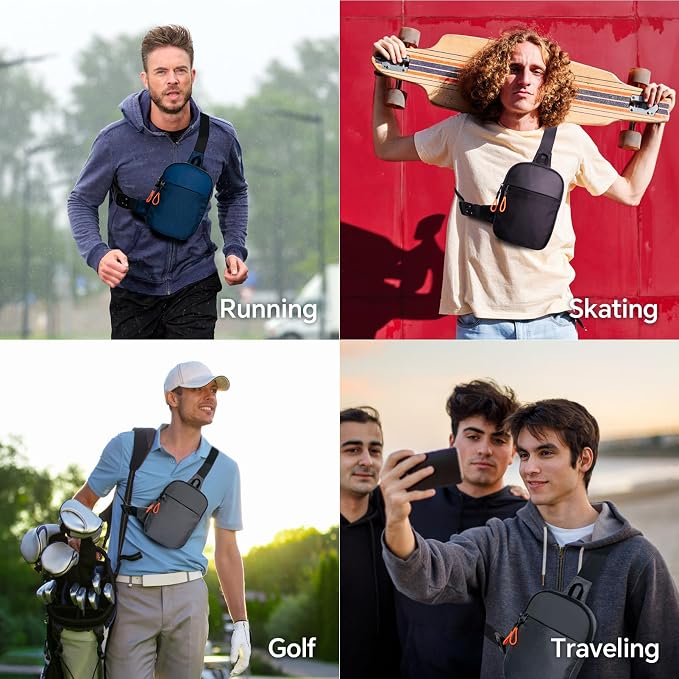 MJNUONE Mini Sling Bag for Men Outdoor Lightweight Small Crossbody Bag Women - Image 6