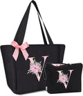 Vavabox Tote Bag, A-Z Initial Monogrammed Waterproof Tote Bag, Bridesmaid Gifts by Vavabox