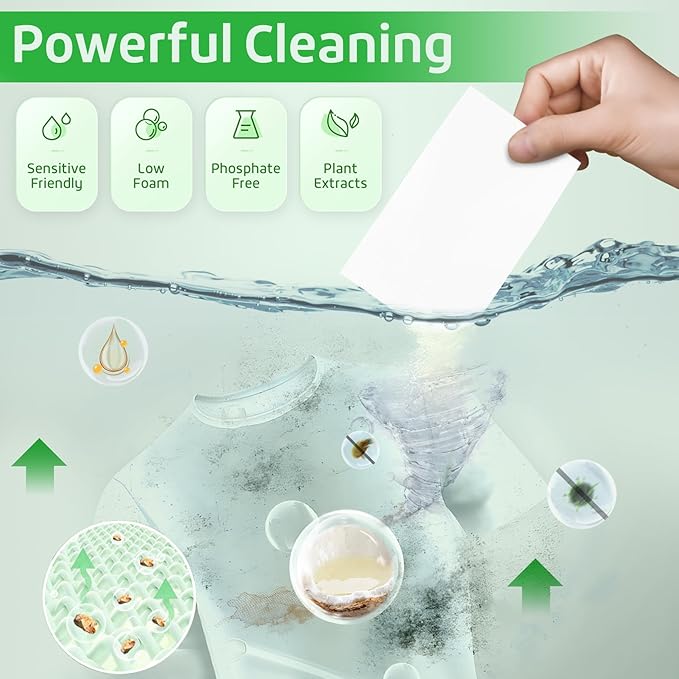 Poesie Laundry Detergent Sheets Fresh Scent 160 Count Clear Non-Plastic - Image 4