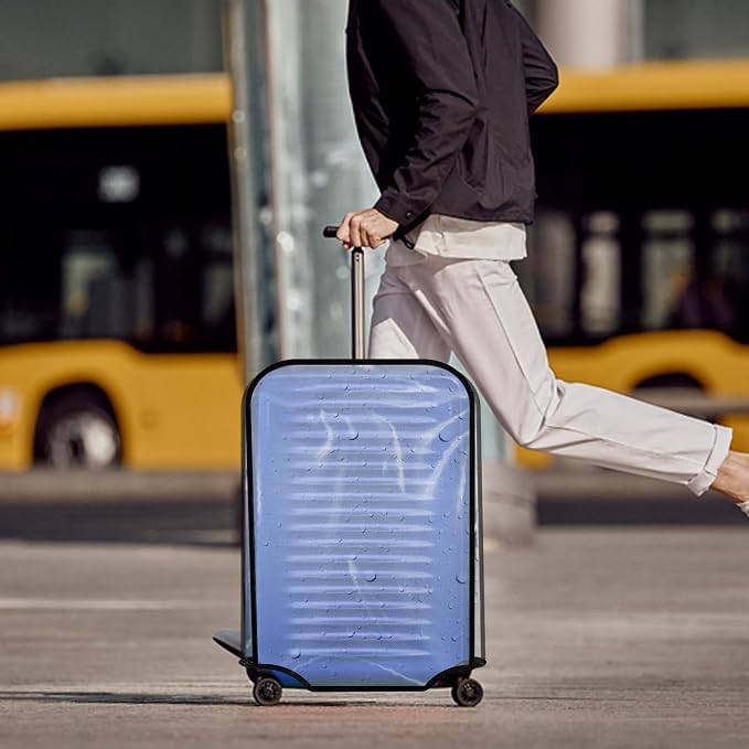 Luggage Cover Protector Fits 20 24 28 Inch Clear PVC Waterproof Suitcase Covers - Image 6