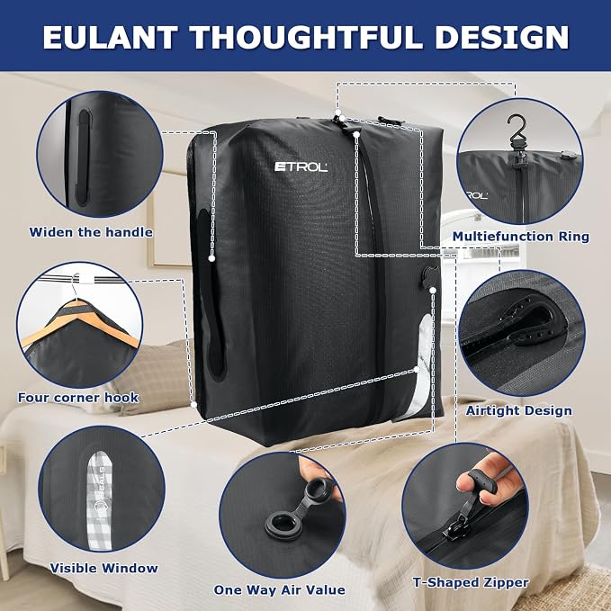 TPU Vacuum Bag for Travel, 70D Nylon Reusable Compression Bag - Image 5