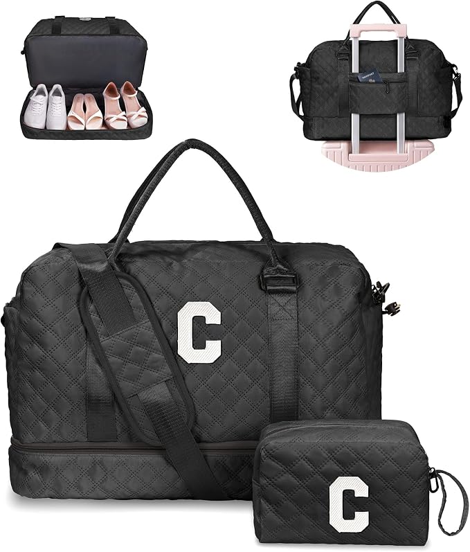 Birthday Gifts-for Women-Initial Duffle Bag by Vogewood