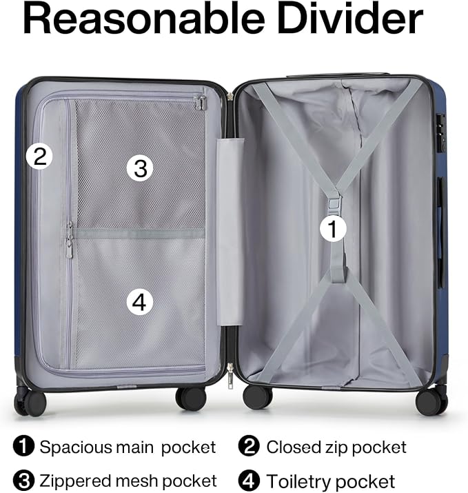 Hanke Luggage Sets 3 piece Carry On Luggage - Image 6
