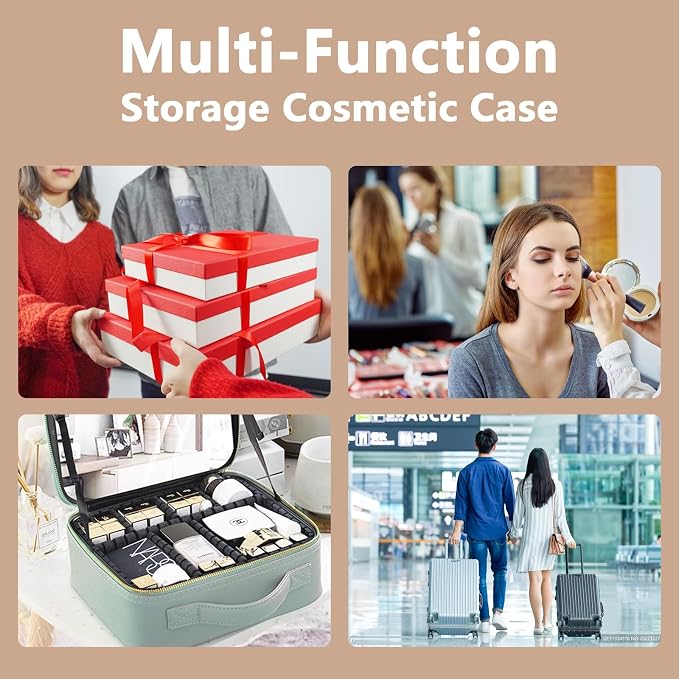 Travel Makeup Bag for Makeup Artists Large Makeup Case, - Image 4