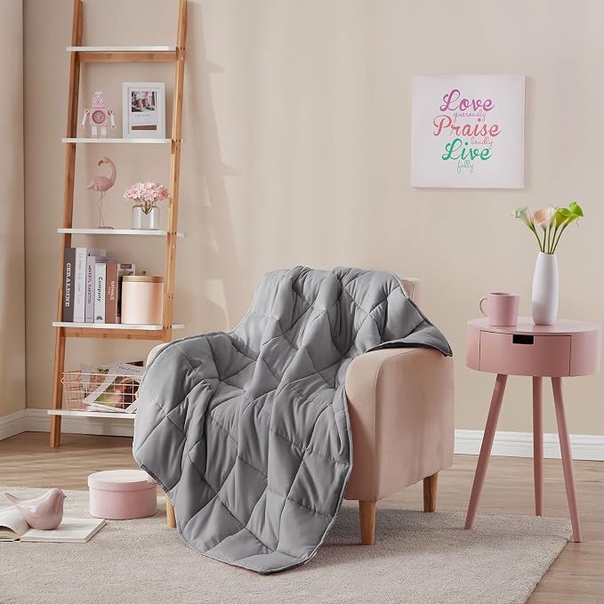 L'AGRATY Weighted Blanket Kids- 40"x60" 7lbs Cooling Breathable Heavy Blanket - Image 7