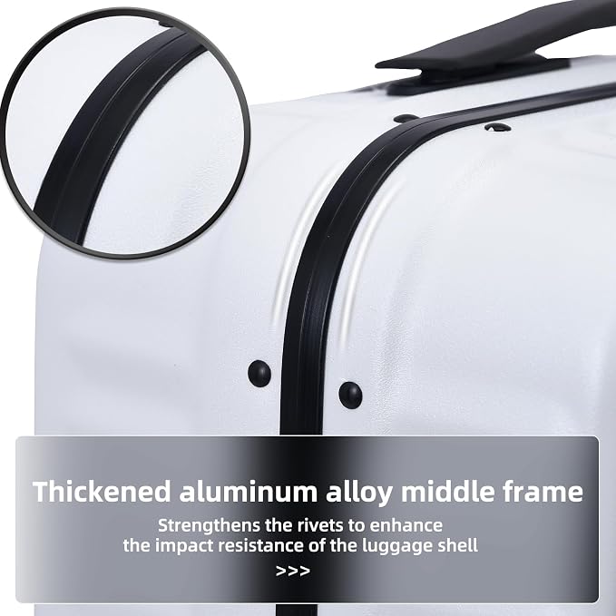 2 pieces 20/29 Aluminum Frame Carry On and Checked Luggage Set - Image 8