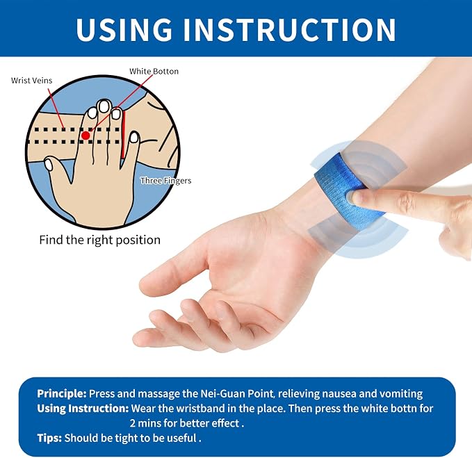 Motion Sickness bands/Acupressure Nausea Wristband - Image 4