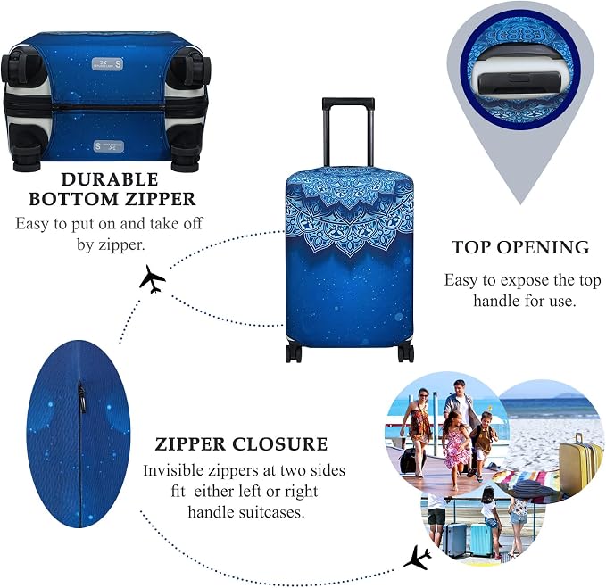Explore Land Travel Luggage Cover Suitcase Protector Fits 23-26 Inch Case - Image 3