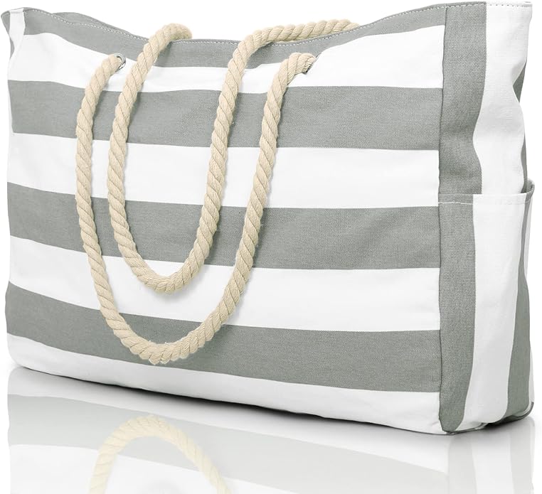 Becokan Beach Bags for Women Large Waterproof Beach Tote Bag Zipper Beach Bags by BecokanBeachBagSpecialist