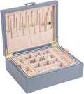 Small Jewelry Organizer for Women, 2-Layer Travel Jewelry Box by ASINGYERbyASINGYERHOME