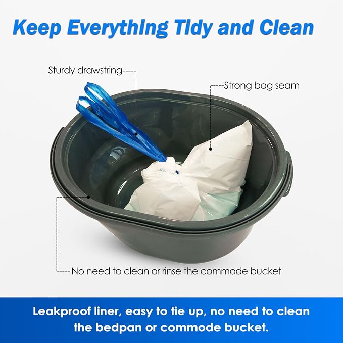 200 Count Enlarged Bedside Commode Liners - Image 5