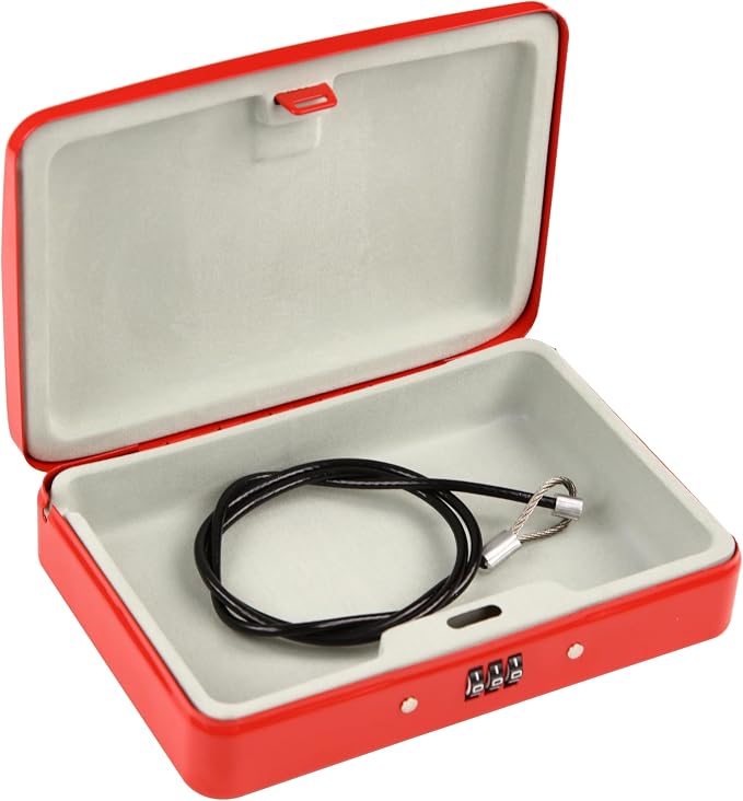 SEPOX Portable Security Case Lock Box Steel, Personal Travel Safe Storage - Image 2
