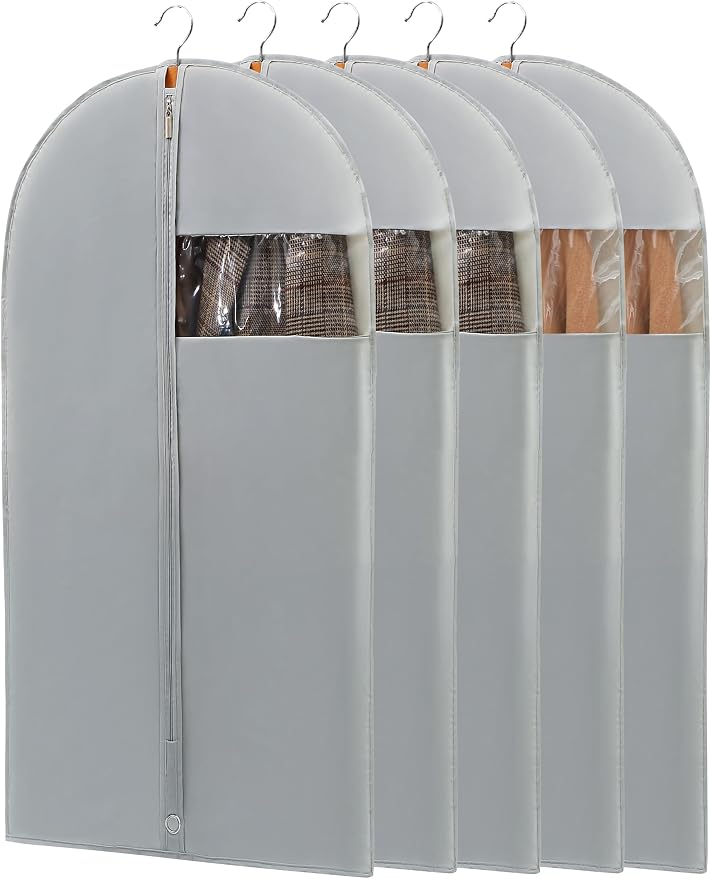 43" Garment Bags for Hanging Clothes, Suit Bags for Closet Storage and Travel - Image 9
