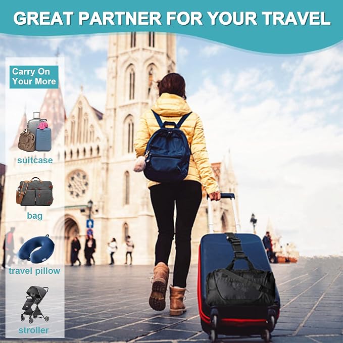 4Pack Luggage Straps Add Bag Straps to Connect Two Suitcases, Adjustable - Image 5