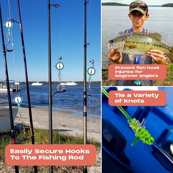 HOOK-EZE Fishing Knot Tying Tool | Protect from Fish Hooks | Tie Fishing Knots - Image 3