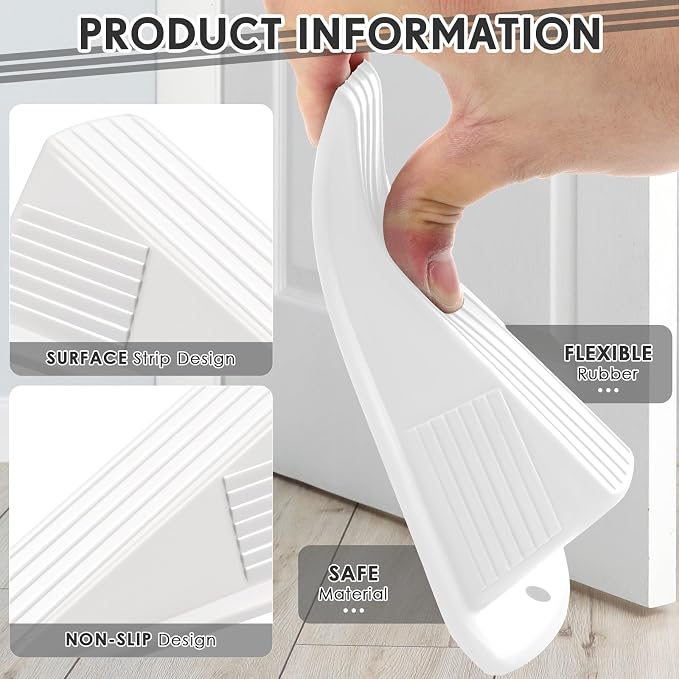 Frienda 12 Pcs Jumbo Door Stoppers Heavy Duty Door Stopper Tall up to 2inch - Image 3