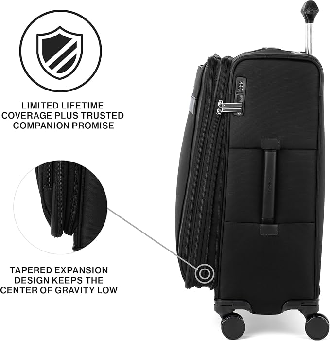 Travelpro VersaPack+ Lightweight Softside Expandable Checked Luggage, 8 Spinner - Image 6