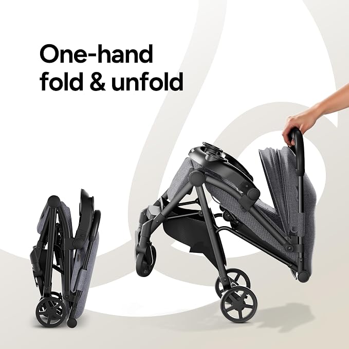 Mompush Lithe V2 Lightweight Travel Stroller, Compact Foldable Baby Stroller - Image 2