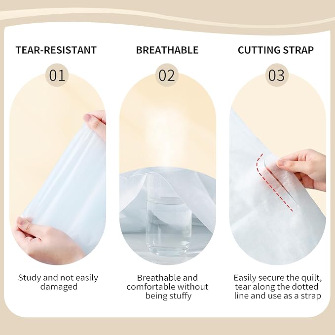 YOUNGTIME Disposable Bed Sheets, Quilt Cover and Pillow case Set - Image 5