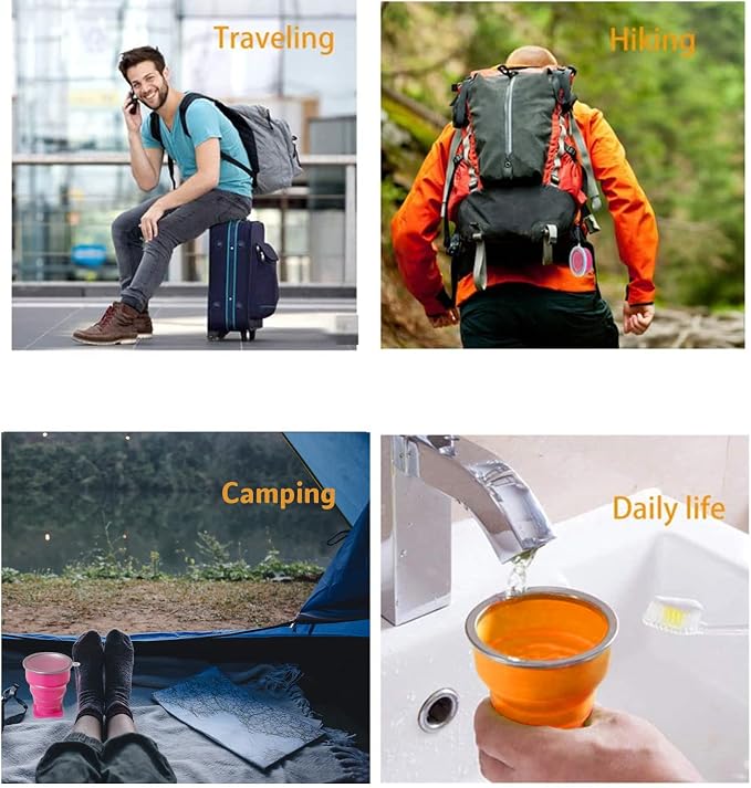 Collapsible Cup- Silicone Foldable Cups Expandable Folding DrinkingCup - Image 4