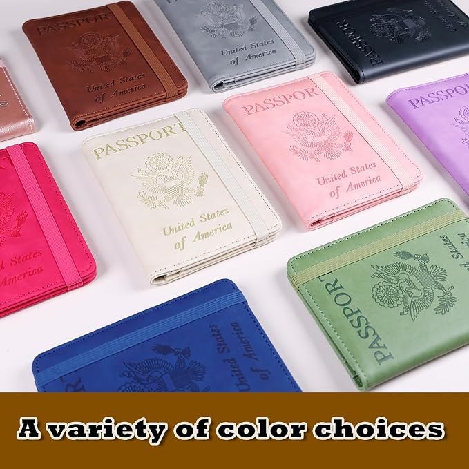 Melsbrinna Premium Leather Passport Holder Covers Case, Waterproof Rfid - Image 7