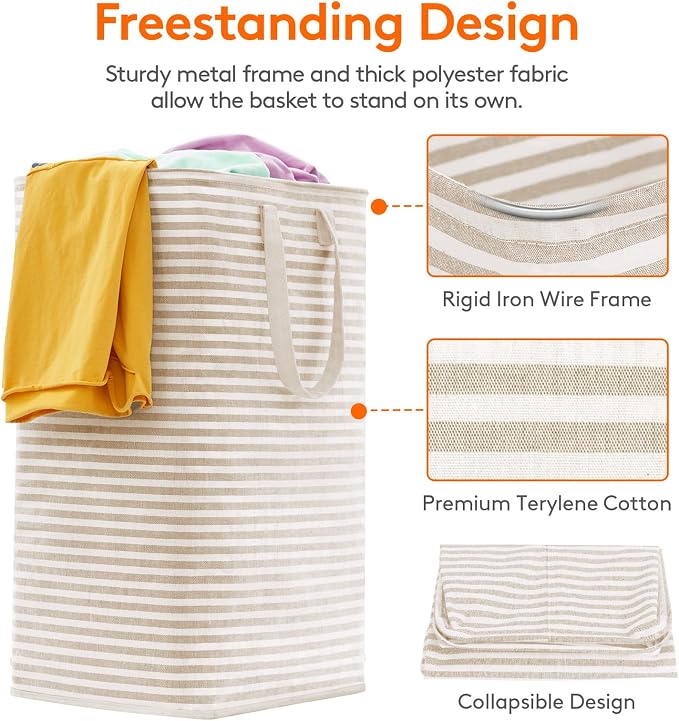 Lifewit 2 Pack Laundry Hamper Large Collapsible Laundry Baskets, Freestanding - Image 2