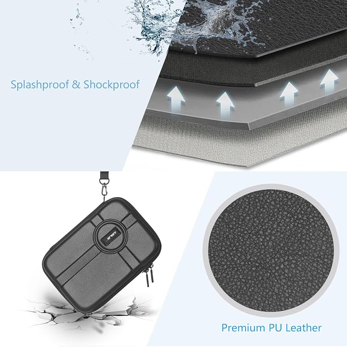 JSVER PU Leather Hard Shell Carrying Case - Image 6