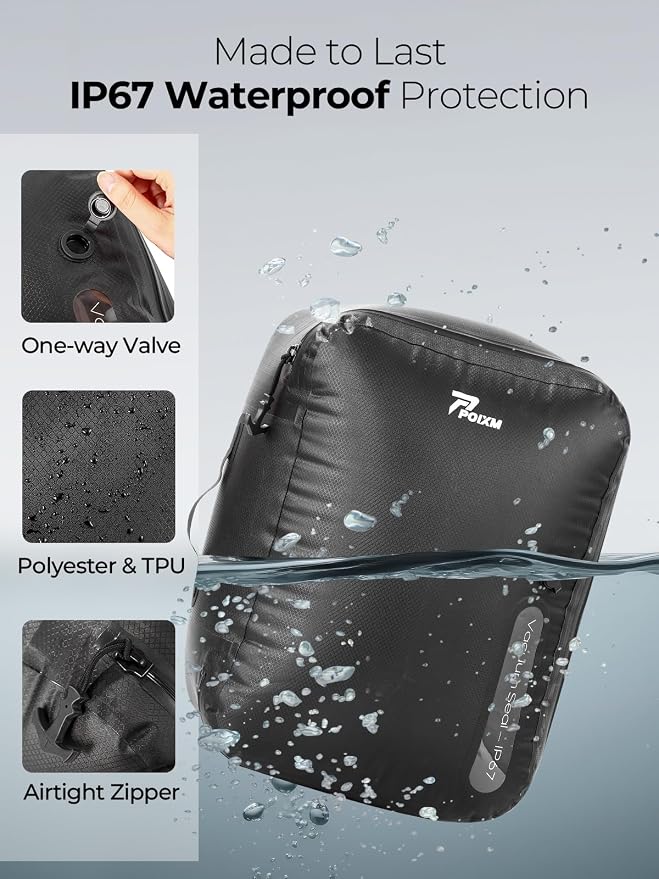 Vacuum Bags for Travel with Wireless Pump, 180° Open Zipper, IP67 Waterproof - Image 5