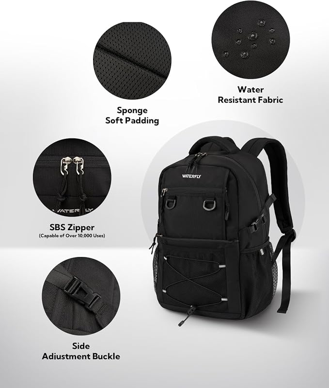 WATERFLY Travel Hiking Casual Backpack: 22L Lightweight Everyday Outdoor City - Image 5