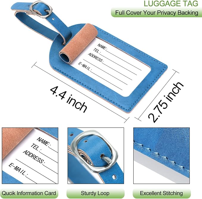Passport Holder With Luggage Tag Travel Essentials Passport Cover Wallet RFID - Image 3