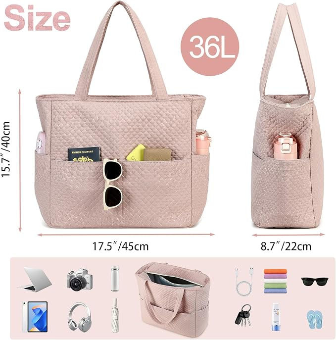 Beach Pool Bags Tote for Women Ladies Large Gym Tote Carry On Bag - Image 3