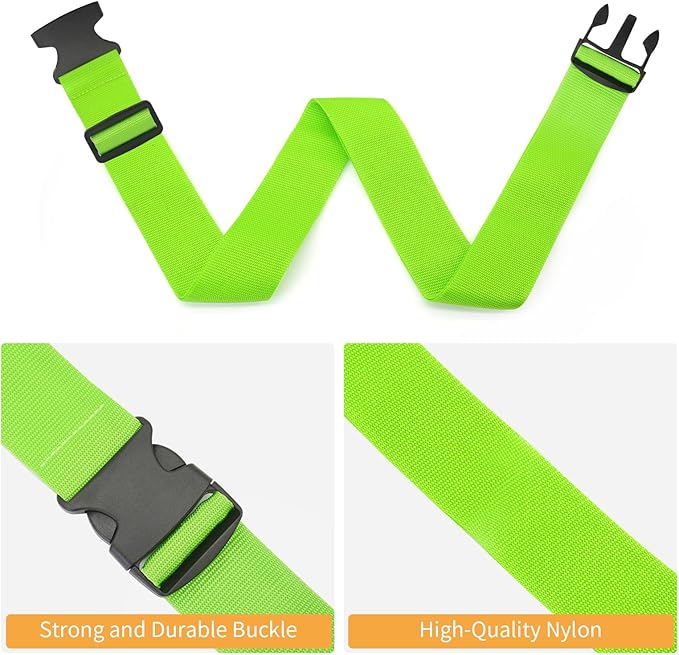 BILIONE 4 Pack Luggage Straps 79" Long Belts Keep Suitcase Secure While - Image 9