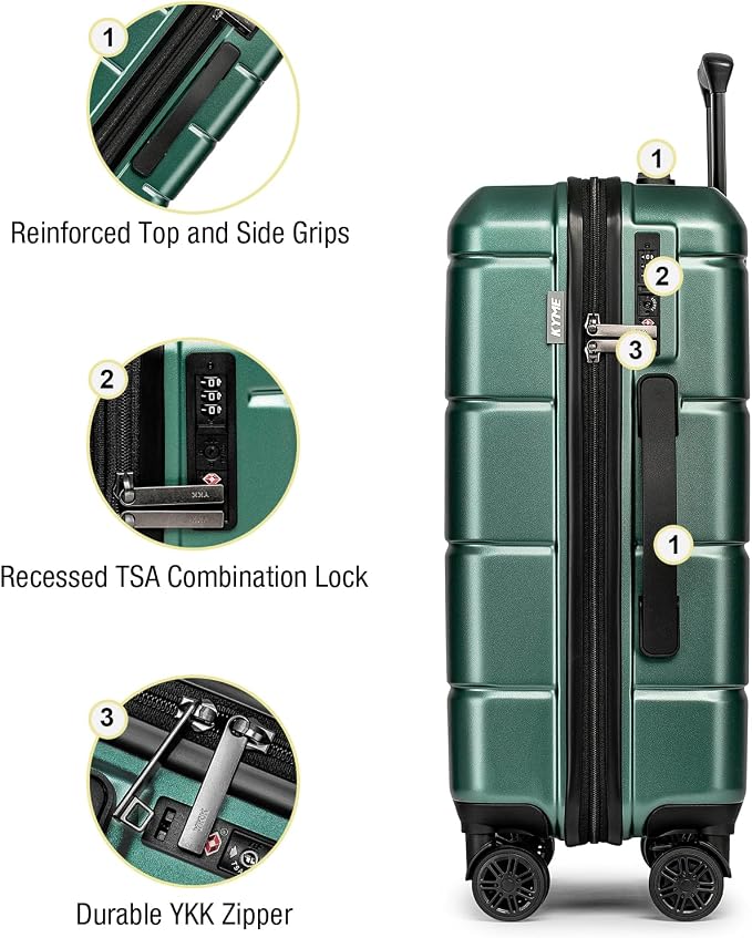 KYME 30 Inch Luggage TSA Approved Hardside Suitcases - Image 5