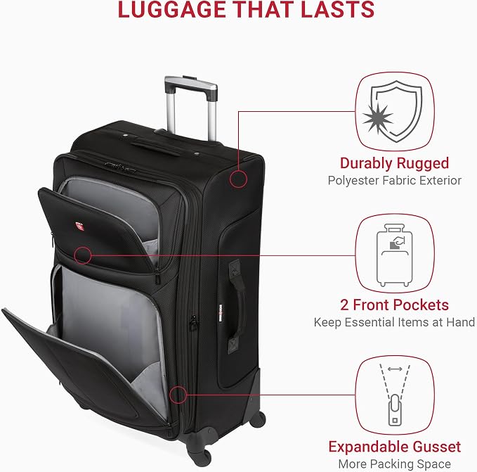 SwissGear Sion Softside Expandable Luggage, 3-Piece Set - Image 4