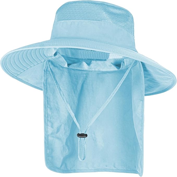 Sun Hats for Men Women Fishing Hat UPF 50+ Breathable Wide Brim Bucket Hats by ZOORON