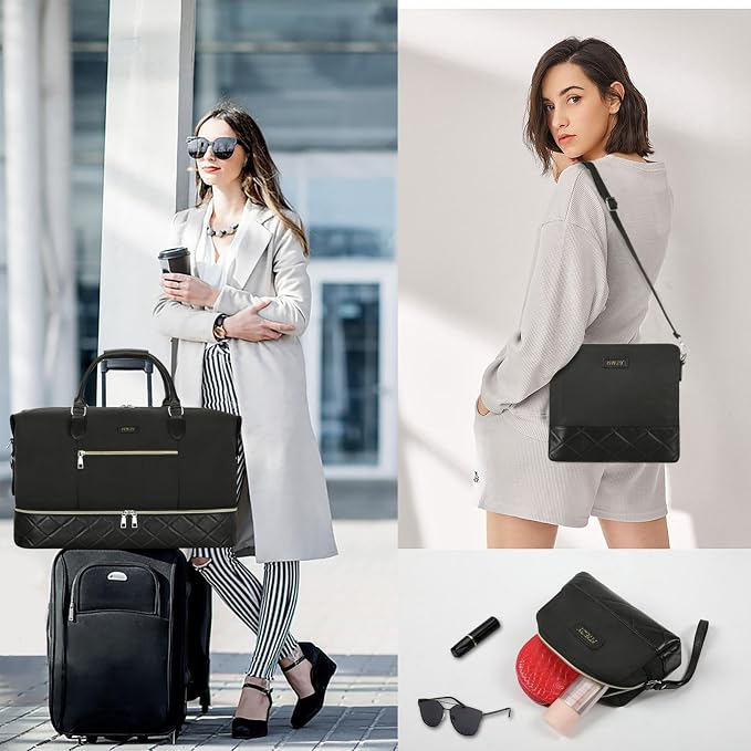 Weekender Bag for Women, Travel Duffel Bag Carry On Overnight Bag - Image 7