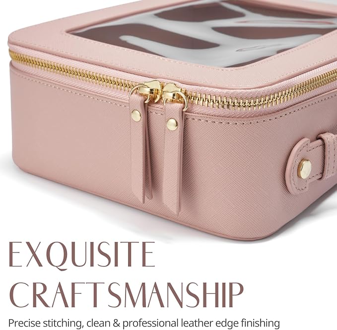 Popvibe Clear Makeup Bag Travel Cosmetic Case Transparent Toiletry Bag - Image 9